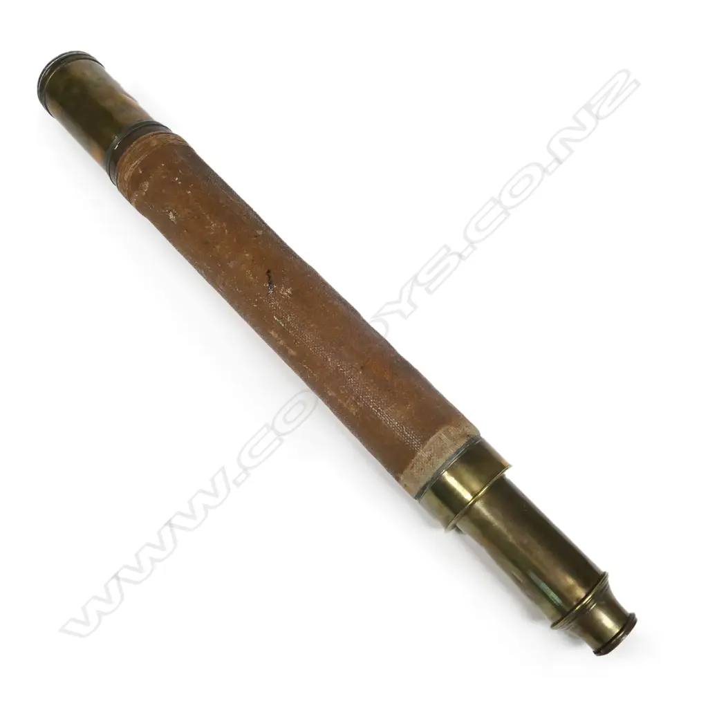 SPENCER BROWNING & CO 'DAY & NIGHT' TELESCOPE w CANVAS WRAPPING ( DRAW STIFF, SOME DENTS) L.600mm Image 1++
